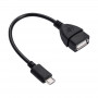 Akyga AK-AD-09 Micro USB-B (M) uz USB-A (F) OTG adaptera kabelis, 15 cm, melns