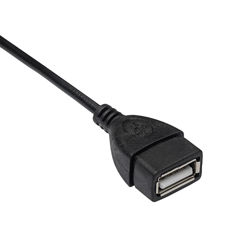 Akyga AK-AD-09 Micro USB-B (M) uz USB-A (F) OTG adaptera kabelis, 15 cm, melns