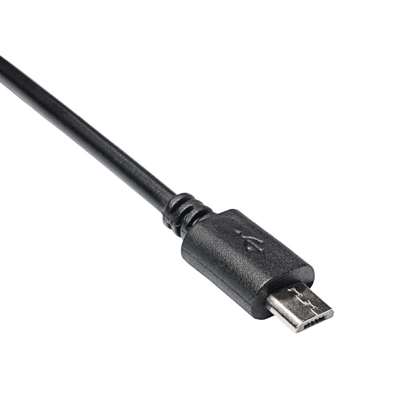 Akyga AK-AD-09 Micro USB-B (M) uz USB-A (F) OTG adaptera kabelis, 15 cm, melns