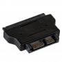 Akyga AK-CA-53 Slim SATA (spraudnis) – SATA 22 kontaktu (ligzda) adapteris, melns