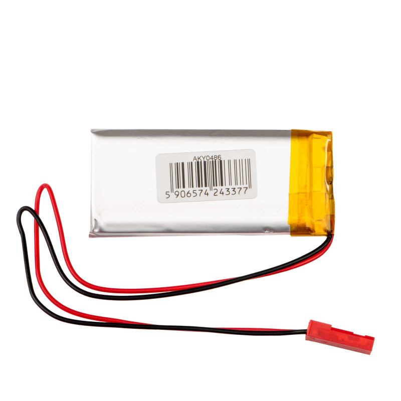 Akyga AKY0486 LP502248 Li-Po akumulators 3,7 V 450 mAh ar PCM, JST 2,54 mm 2 kontaktu savienotājs, 150 mm vadi