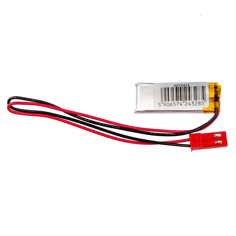 Akyga AKY0474 LP401230 Li-Po akumulators 3,7 V 110 mAh ar PCM, JST 2,54 mm 2 kontaktu savienotājs, 150 mm vadi