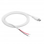 Akyga AK-SC-40 USB-C (spraudnis) servisa kabelis ar atvērtu galu, 60 W (20 V / 3 A), 1 m, balts