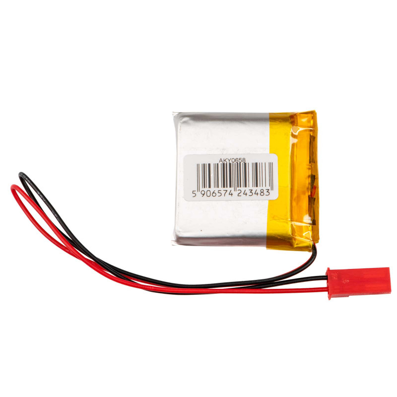 Akyga AKY0658 LP753636 Li-Po akumulators 3,7 V 1000 mAh ar PCM, JST 2,54 mm 2 kontaktu savienotāju, 150 mm vadiem