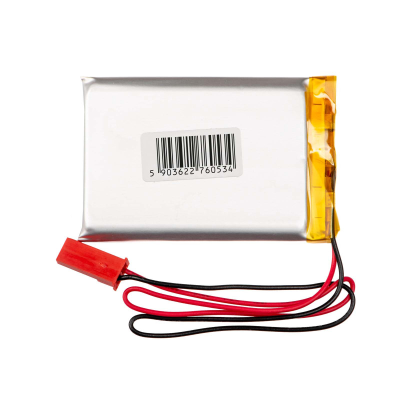 Akyga AKY0656 LP703048 Li-Po akumulators 3,7 V 1000 mAh ar PCM, JST 2,54 mm 2 kontaktu savienotāju, 150 mm vadiem