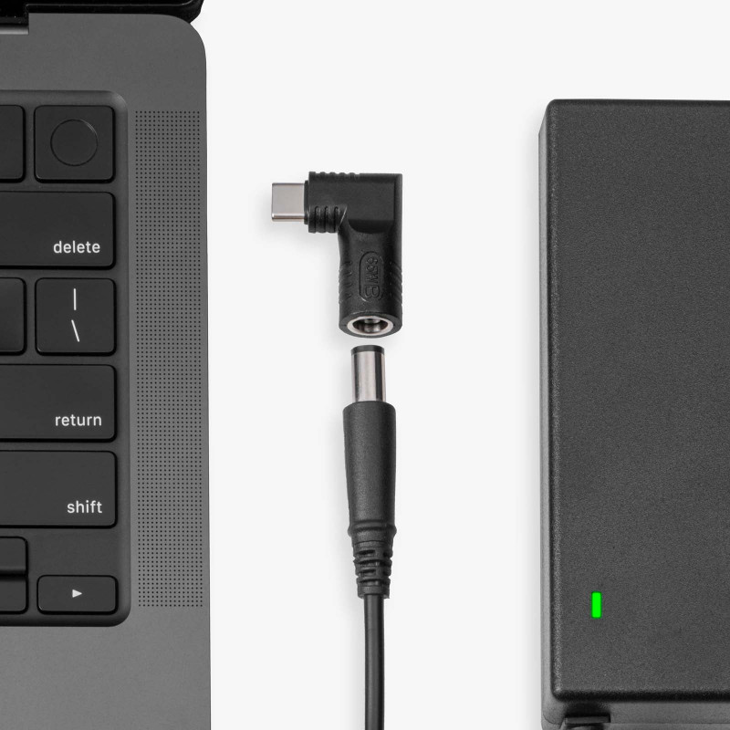 Akyga AK-ND-D09 DC 5,5 x 3,0 mm + tapa – USB-C PD adapteris klēpjdatora lādētājam, 65 W, saderīgs ar HP