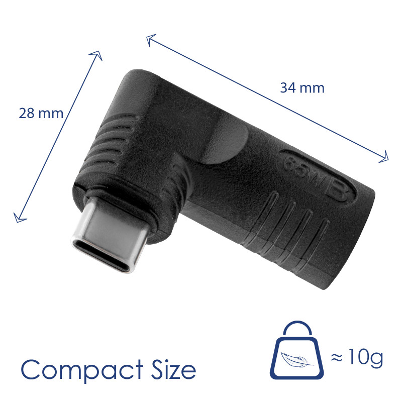 Akyga AK-ND-D15 DC 2,5 x 0,7 mm – USB-C PD adapteris klēpjdatora lādētājam, 65 W