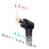 Akyga AK-ND-74 klēpjdatora lādētājs 20 V / 3,25 A, 65 W, 4,0 x 1,7 mm, 1,2 m, saderīgs ar Lenovo