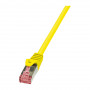 LogiLink CQ2027S PrimeLine CAT6 S/FTP PIMF patch kabelis, 0,5 m, RJ45, dzeltens