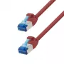 LogiLink CP5044S Cat.6A SLIM S/FTP LSZH patch kabelis, 1,5 m, sarkans
