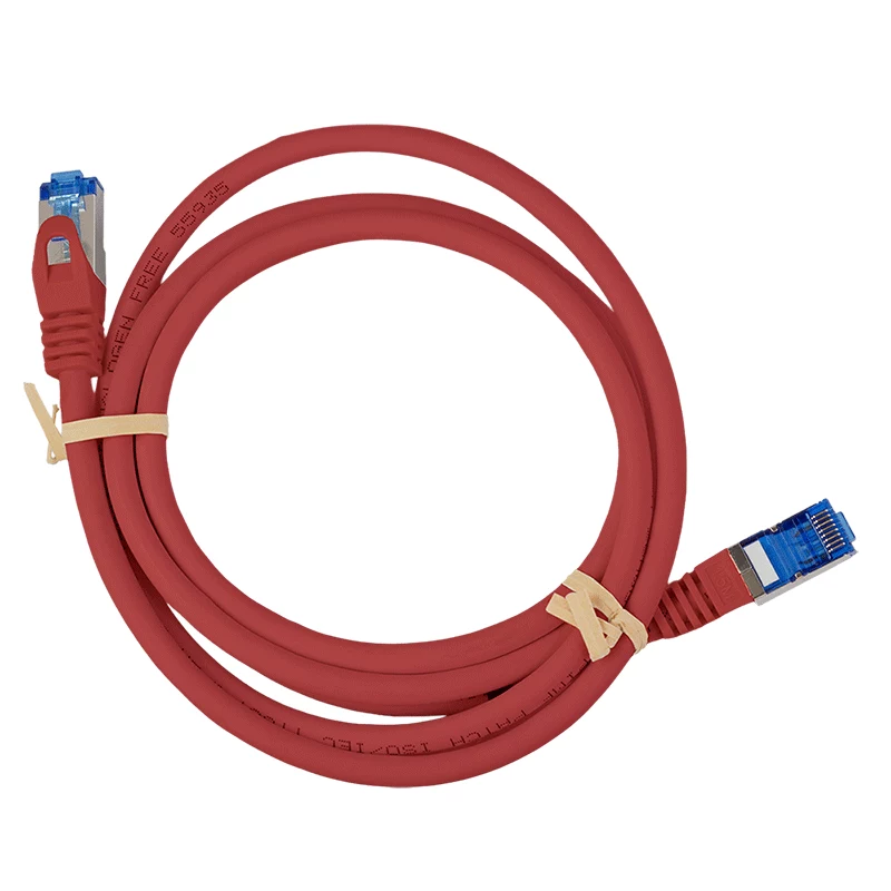 LogiLink CP4034S Cat.6A S/FTP patch kabelis, CCA, LSZH, 1 m, sarkans