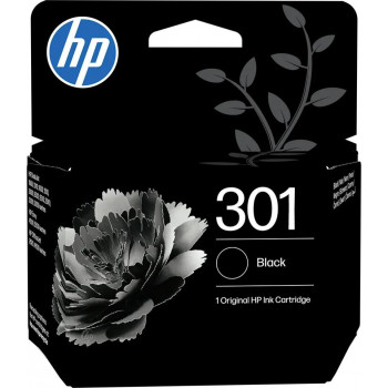 HP 301 oriģinālā melnā tintes kasetne, 3 ml