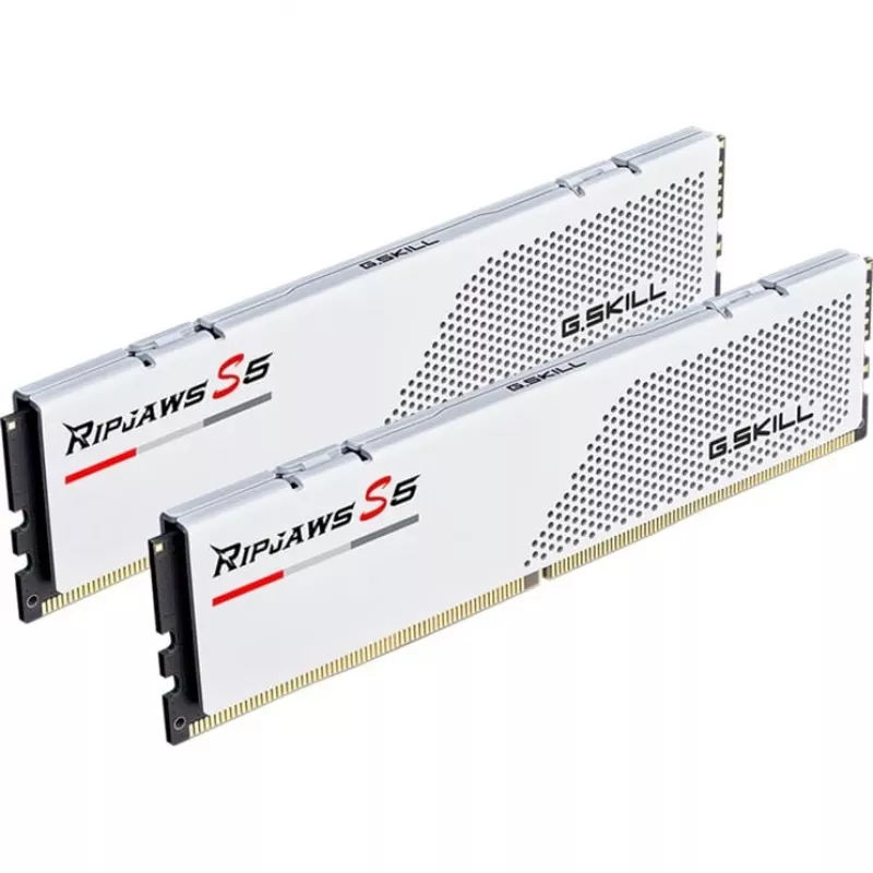 G.Skill Ripjaws S5 F5-5600J3036D32GX2-RS5W DDR5-5600 atmiņas komplekts, 64 GB (2 x 32 GB), balts