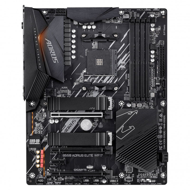 Gigabyte B550 AORUS ELITE WiFi7 mātesplate, AM4 ligzda, ATX, 4x DDR4