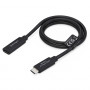 StarTech.com USB440GCMCF2F USB4 pagarinātājkabelis, USB-C spraudnis – USB-C ligzda, 60 cm, melns