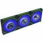 Lian Li UNI FAN SL-INF LCD FLEX Wireless korpusa ventilatori (3 gab.) ar kontrolieri, ARGB un LCD, Reverse Blade, 120 mm, melni