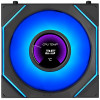 Lian Li UNI FAN SL-INF LCD FLEX Wireless korpusa ventilatori (3 gab.) ar kontrolieri, ARGB un LCD, Reverse Blade, 120 mm, melni