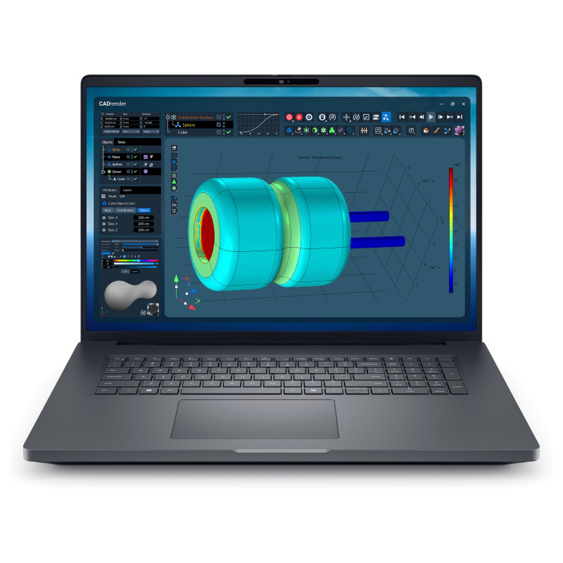 Dell Pro Max 18 Plus MB18250 portatīvais dators, 18 collu, Intel Core Ultra 7 265HX, 32 GB RAM, 1 TB SSD, NVIDIA RTX PRO 2000, Windows 11 Pro