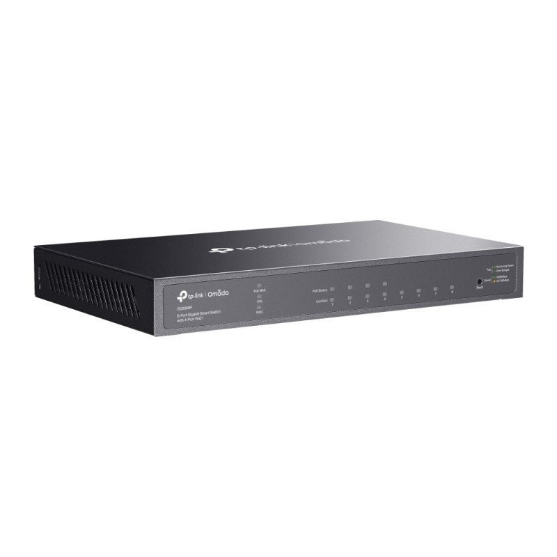 TP-Link SG2008P (TL-SG2008P) JetStream 8 portu Gigabit viedais komutators ar 4 PoE+ portiem