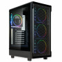 Kolink AM2 ARGB Midi Tower datora korpuss, ATX, rūdīts stikls, komplektā 4x 120 mm ventilatori, melns