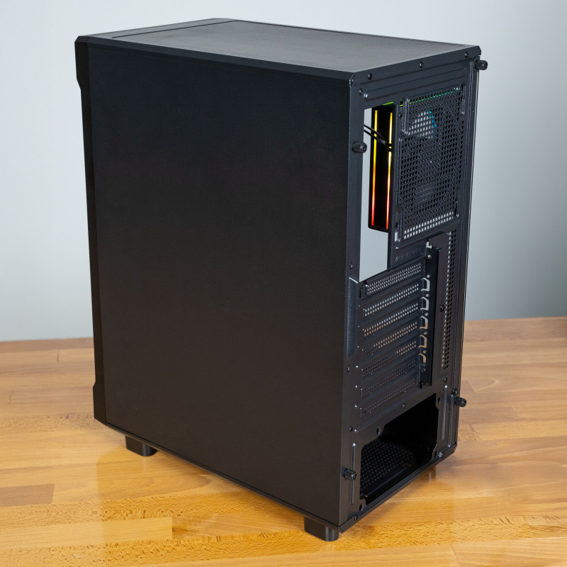 Kolink AM2 ARGB Midi Tower datora korpuss, ATX, rūdīts stikls, komplektā 4x 120 mm ventilatori, melns