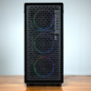 Kolink AM2 ARGB Midi Tower datora korpuss, ATX, rūdīts stikls, komplektā 4x 120 mm ventilatori, melns