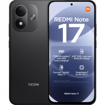 Xiaomi Redmi Note 17 4G viedtālrunis, 6/256 GB, melns