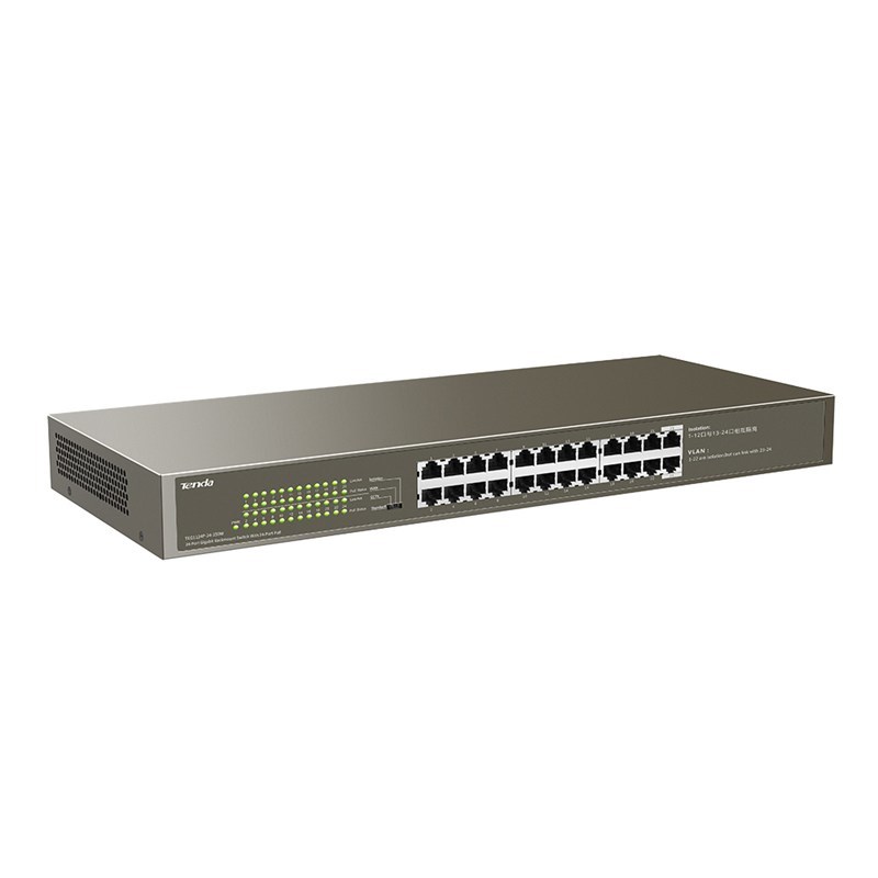 Tenda TEG1124P-24-250W PoE slēdzis, 24 porti, 250 W