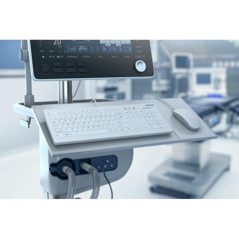 Cherry Contour Active Key AK-C8112-U1-W/EU medicīniskā tastatūra, vadu, ES izkārtojums, balta
