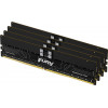 Kingston FURY Renegade Pro KF564R32RBE2K4-128 DDR5-6400 ECC reģistrētās atmiņas komplekts, 128 GB (4 x 32 GB), CL32, melns