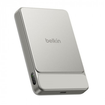 Belkin UltraCharge Pro Slim BPD022HQSA magnētiskais Qi2 ārējais akumulators, 10000 mAh, 25 W, USB-C