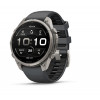 Garmin Fenix 9 Pro viedpulkstenis, 47 mm, titāna korpuss, grafīta/melna silikona siksniņa