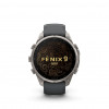 Garmin Fenix 9 Pro viedpulkstenis, 47 mm, titāna korpuss, grafīta/melna silikona siksniņa