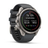 Garmin Fenix 9 Pro viedpulkstenis, 47 mm, titāna korpuss, grafīta/melna silikona siksniņa