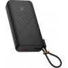 Xtorm XG2E30W201C ārējais akumulators, 30 W, 20 000 mAh, ar integrētu kabeli, melns