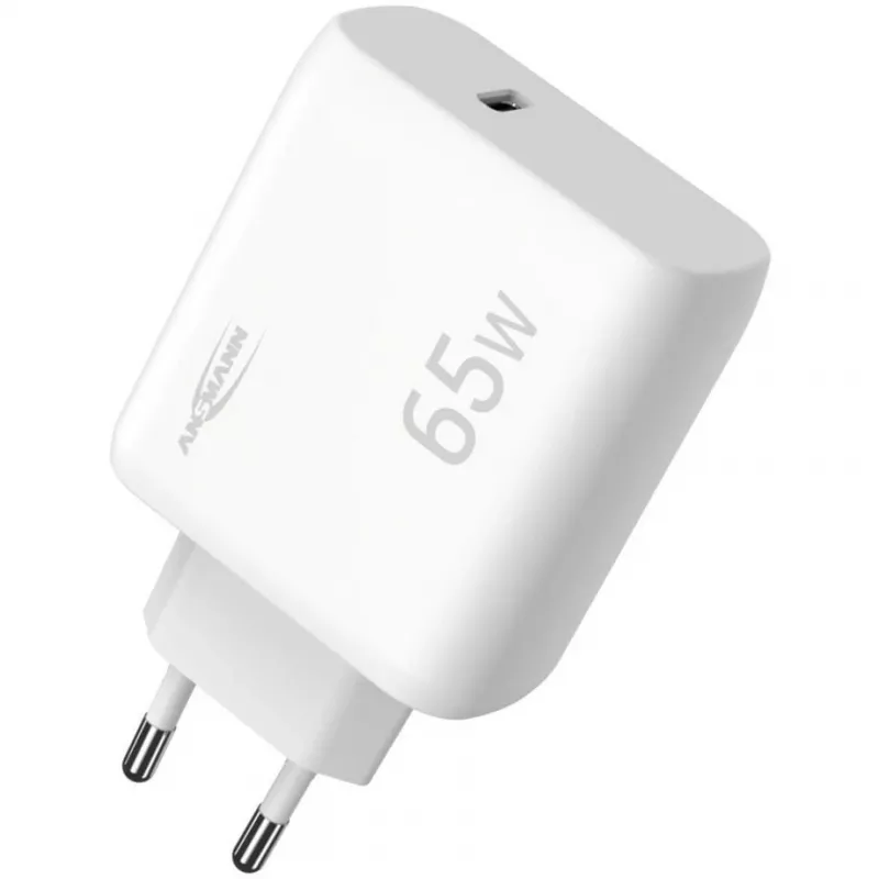 Ansmann Home Charger HC165PD USB lādētājs, 1x USB-C, PPS, PD, Quick Charge, 65 W, balts