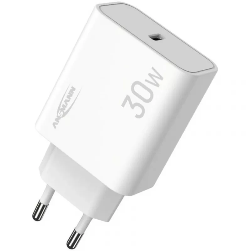 Ansmann Home Charger HC130PD USB lādētājs, 1x USB-C, PPS, PD, Quick Charge, 30 W, balts