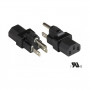 Good Connections PA-4530S strāvas adaptera kabelis ASV B tipa (NEMA 5-15P) – IEC 60320 C13, UL, melns
