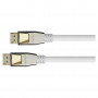 Good Connections Python DP20-PY010W DisplayPort 2.0 kabelis, 54 Gbit/s, UHBR 13.5, neilona pīts, balts, 1 m