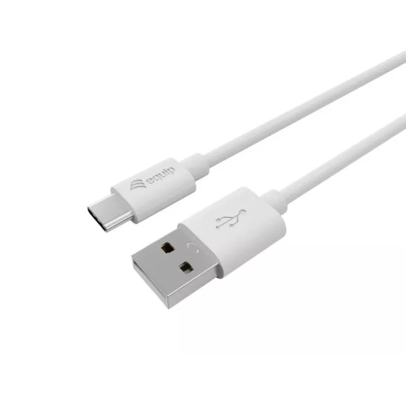 Equip 128846 USB-A–USB-C 2.0 kabelis, 3 A, 0,5 m, balts