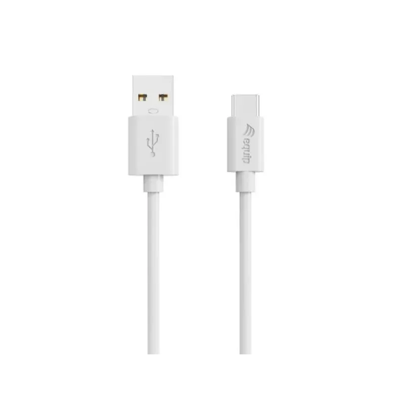 Equip 128847 USB-A–USB-C 2.0 kabelis, 3 A, 1 m, balts