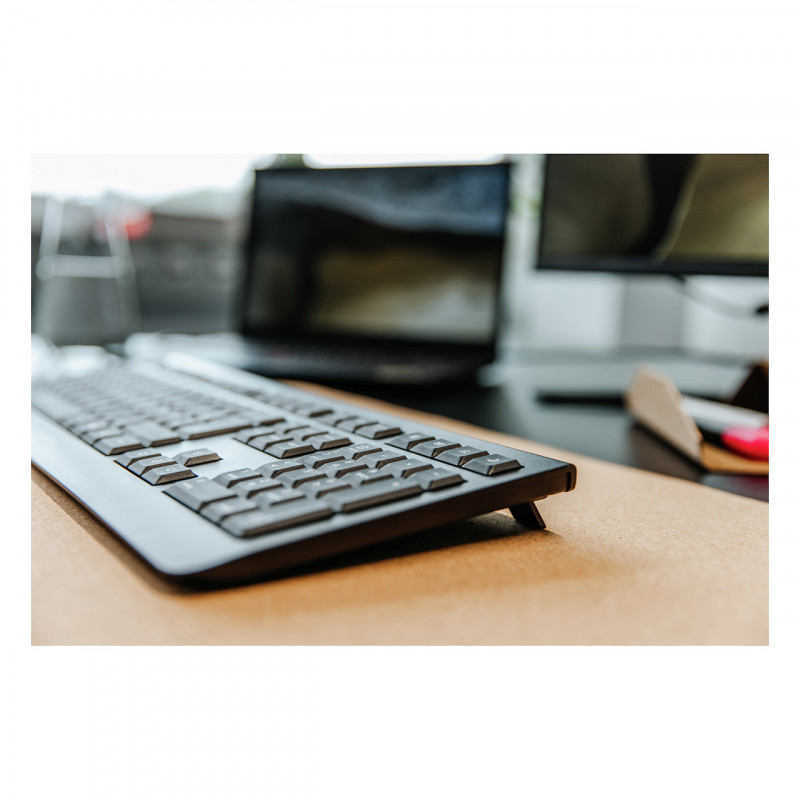 Cherry KW 3000 bezvadu galda tastatūra, 2,4 GHz, AZERTY (franču), melna