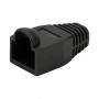 LogiLink MP0064 RJ45 spraudņa aizsargčaula 6,5 mm, melna, CAT6A (50 gab.)
