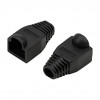 LogiLink MP0064 RJ45 spraudņa aizsargčaula 6,5 mm, melna, CAT6A (50 gab.)