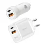 LogiLink PA0374 USB-A/C uzlādes komplekts, 20 W, 1x USB-A un 1x USB-C, balts