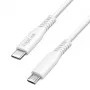 LogiLink CU0240 USB 2.0 Type-C kabelis, USB-C spraudnis – micro USB spraudnis, 480 Mbps, 12 W, balts, 0,3 m
