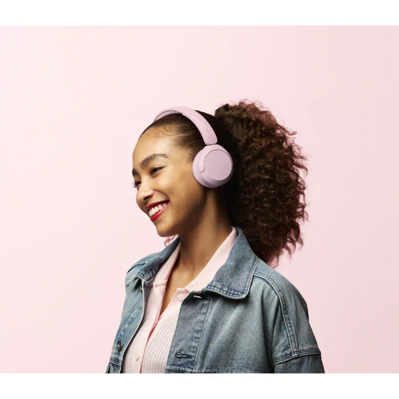 Sony WH-CH530 Bluetooth austiņas uz ausīm ar mikrofonu, trokšņu samazināšana, rozā