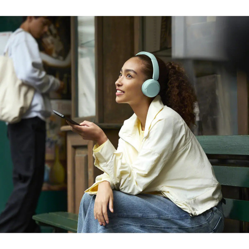 Sony WH-CH530 bezvadu Bluetooth austiņas, piparmētru krāsā