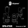 Bitspower Artemis BPM-AT90R-SL 90° grozāms savienojums, sudraba krāsā ar smilšstrūklas apdari