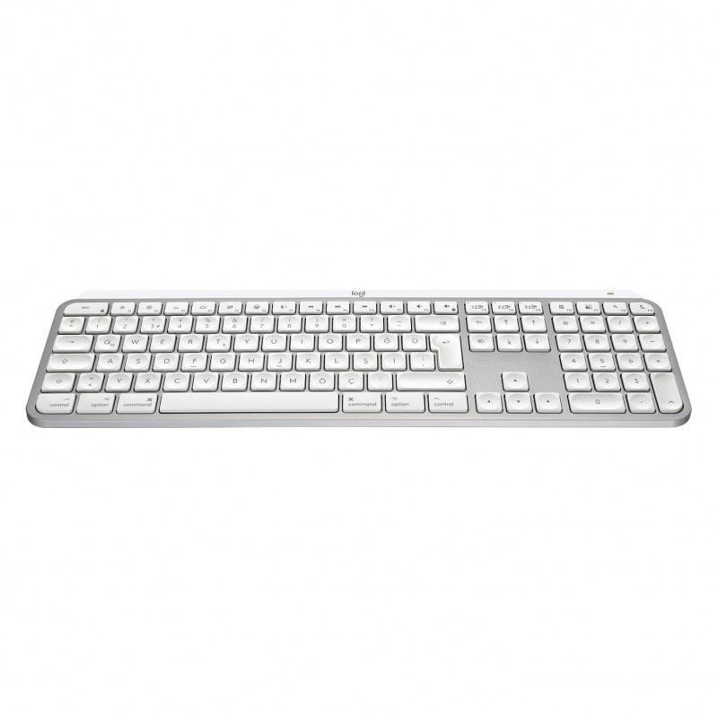 Logitech Master Series MX Keys S for Mac 920-011628 tastatūra, Šveices (CH) izkārtojums, gaiši pelēka